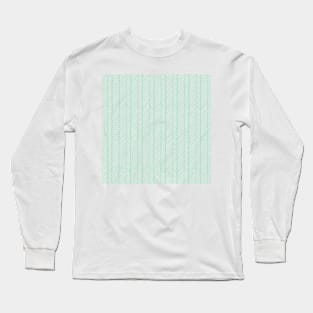 Herringbone Mint Green 2 Long Sleeve T-Shirt